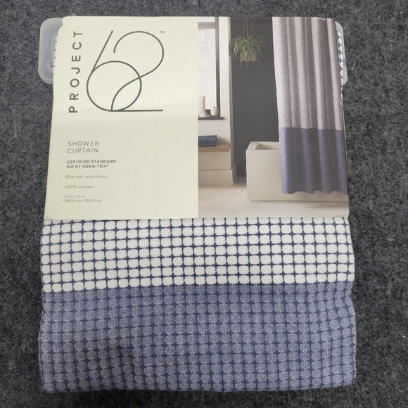 Project 62 Other - New blue multi colored Project 62 Shower Curtain Color blue block 100% cotton